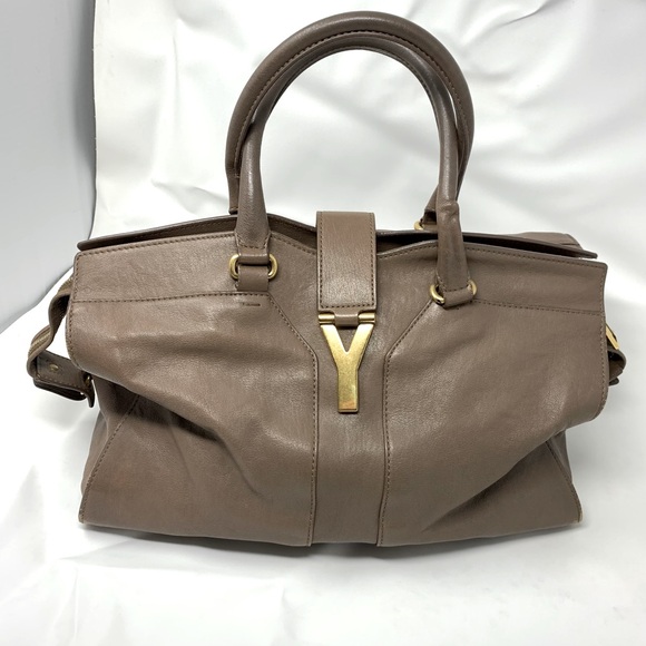 💯 AUTH YSL Saint Laurent Cabas Y Leather Tote - Picture 3 of 12